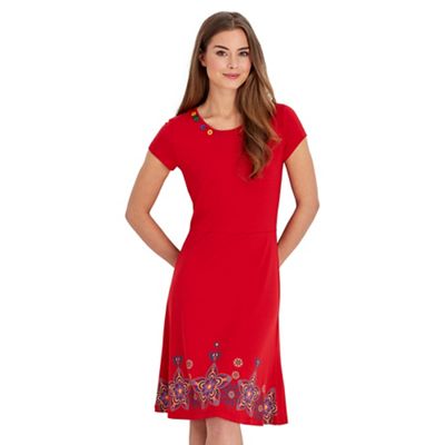 Red simply stylish dress